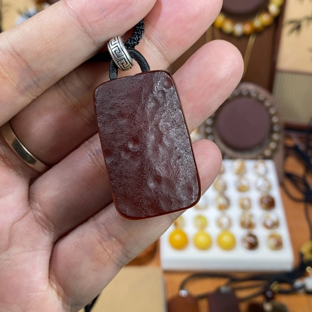 双面原皮蜜蜡无事牌