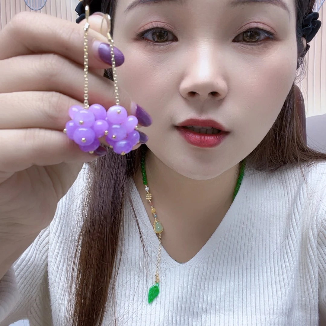 合金紫晶颈饰耳钉耳坠