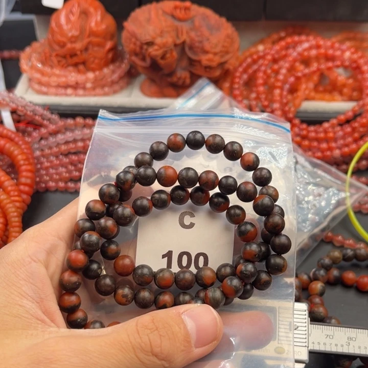 南红玛瑙未镶嵌多样性发货默认微瑕称重8mm