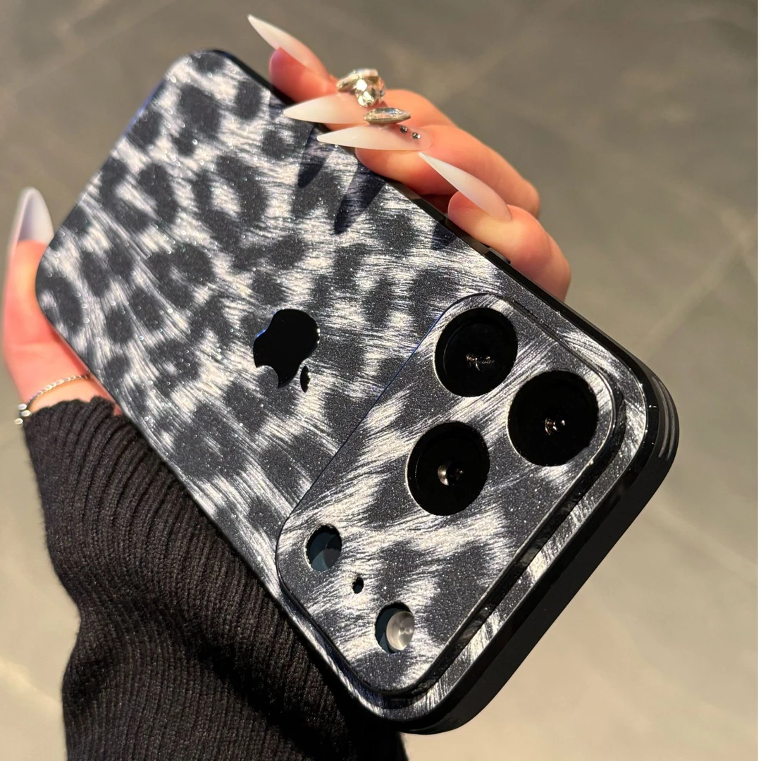 豹纹皮质秋冬新款适用苹果11-17promax相机键全包镜头网红手机壳