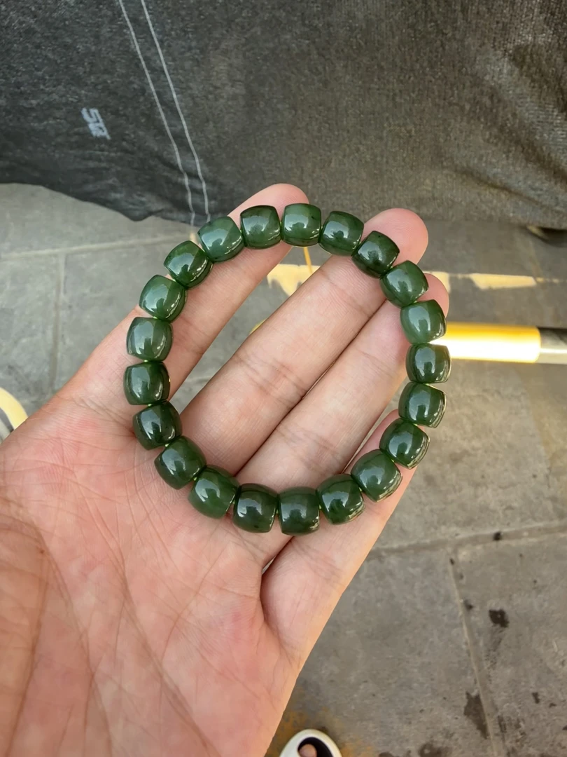 和田玉碧玉直切手串