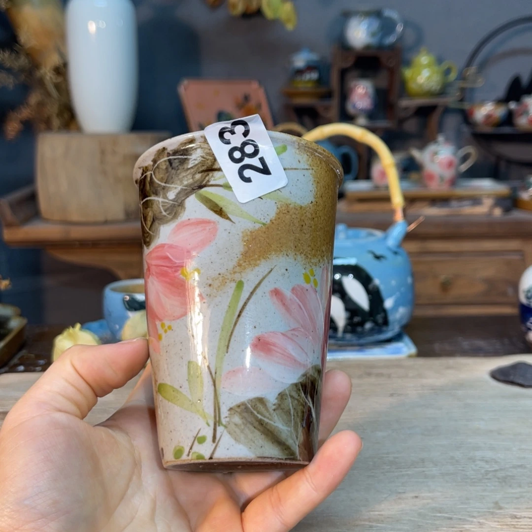 壶素浅陶瓷手工手绘