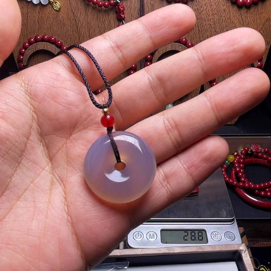 天然辰砂平安扣111