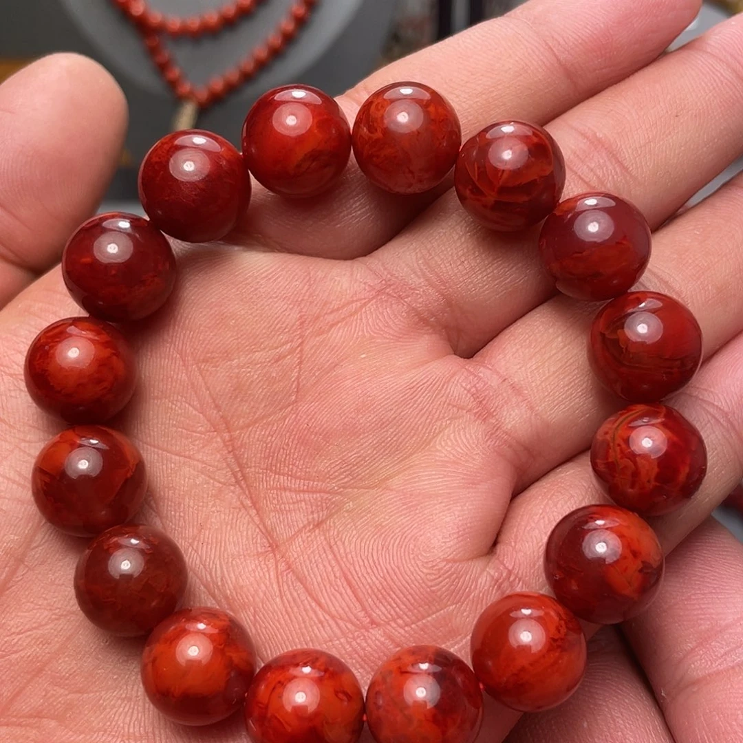 大***司南红玛瑙未镶嵌手串