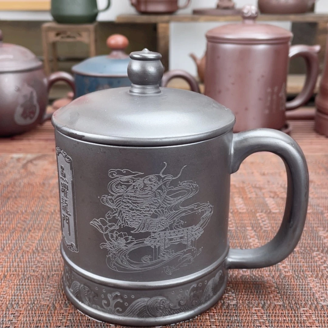 【闪购商品】紫砂茶杯宜兴原矿紫砂盖杯微瑕