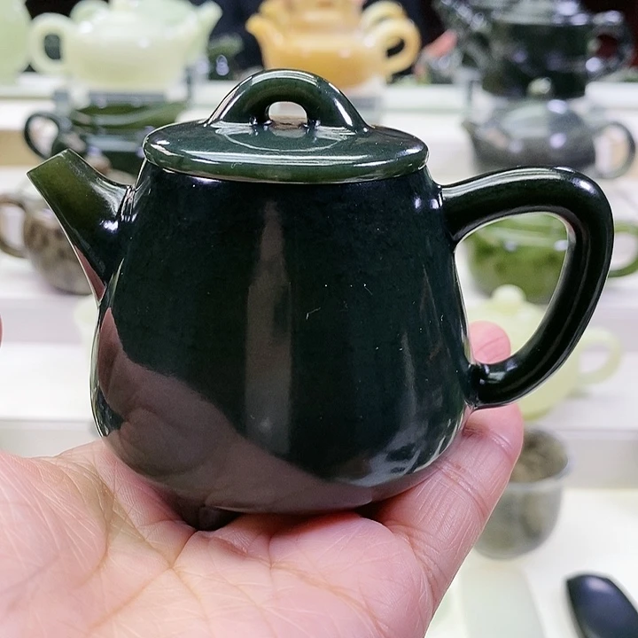 未镶嵌和田玉挂件茶壶150m l