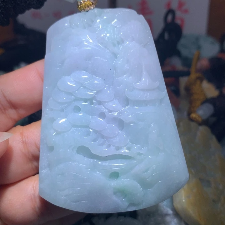 颈饰未镶嵌翡翠保真天然A货翡翠