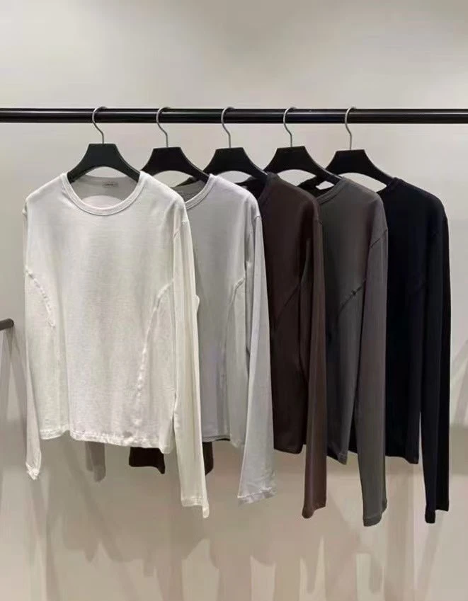 韩韵小爱 韩国东大门FE2025秋冬新款小蛮腰超柔显瘦长袖打底衫T恤