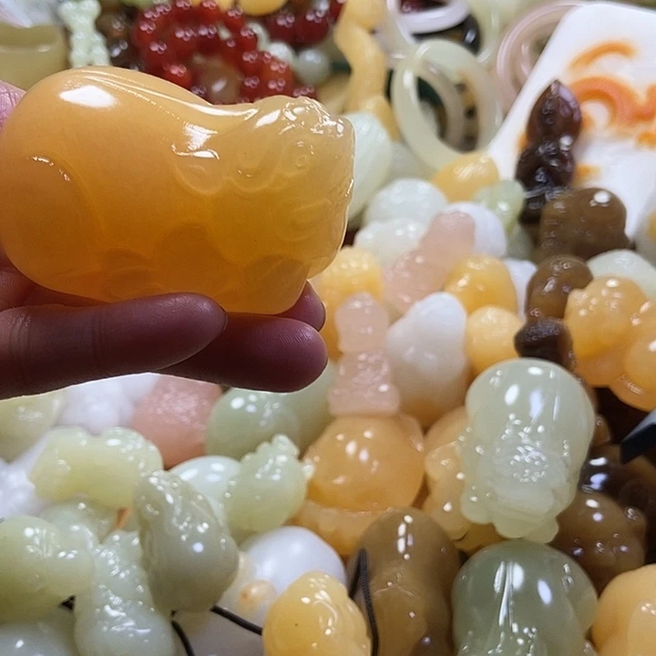 完全开放手把件皮休