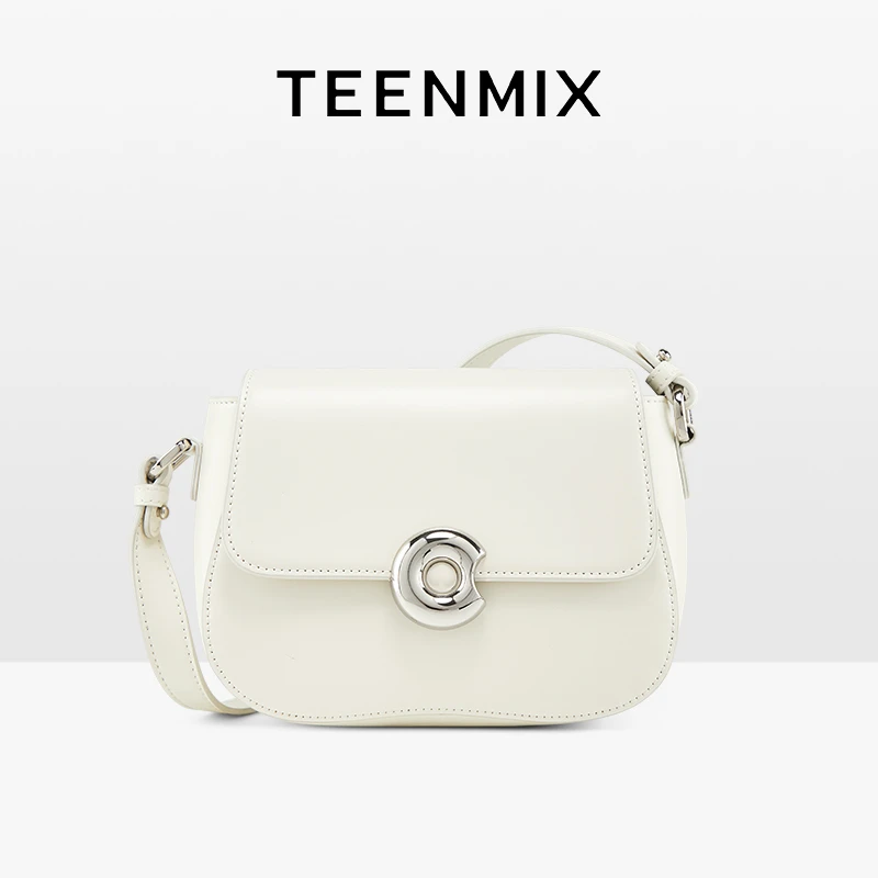 天美意女包2025新款微醺裸桃薯条包高级感腋下包水桶包单肩斜挎包