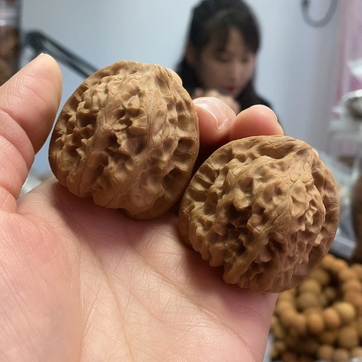 文玩核桃把件42蜡皮靠山王小众