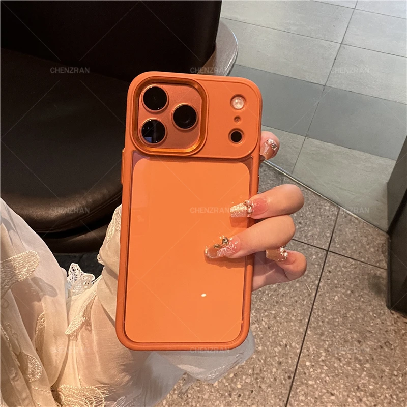 新款金属圈苹果17promax透明亚克力手机壳简约高级防摔手机保护套