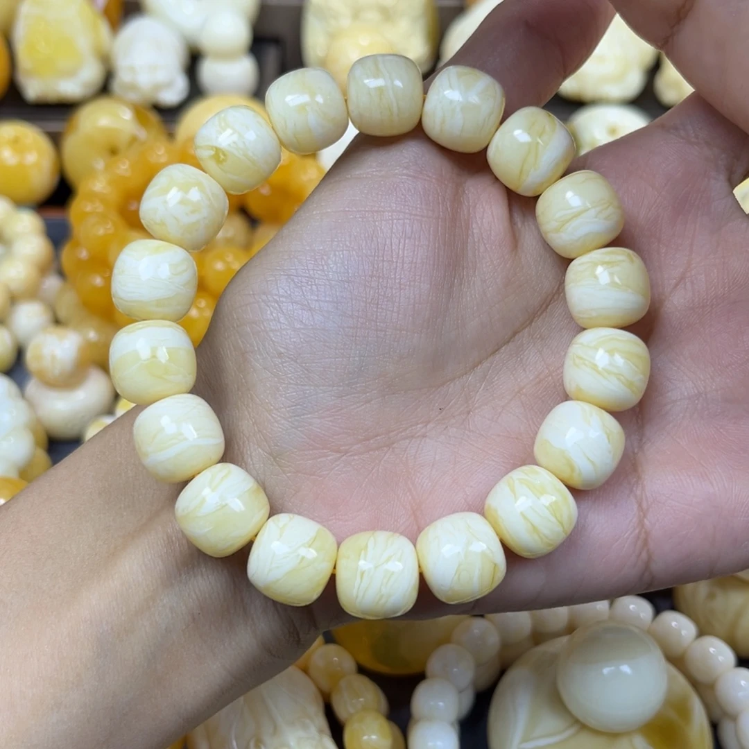 琥珀未镶嵌手串13+