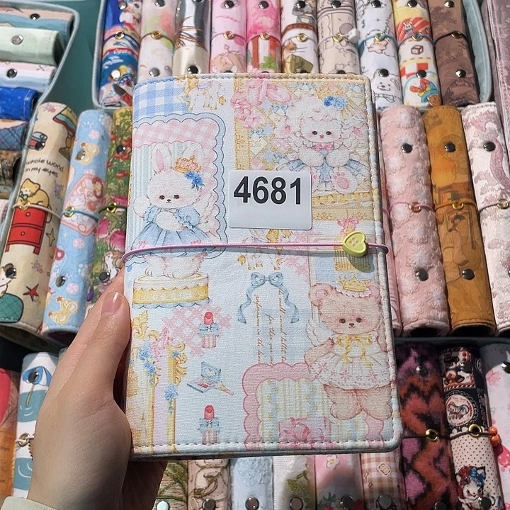 织绣A6活页不加纸两个插袋4681