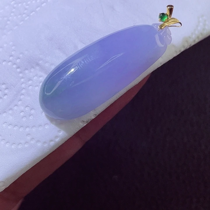 颈饰18K金镶嵌翡翠翡翠