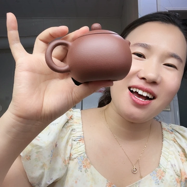 茶壶紫砂原矿半手工紫泥西施200cc