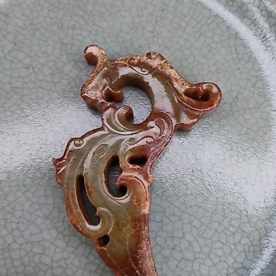 摆件开片瓷器瓷片摆件