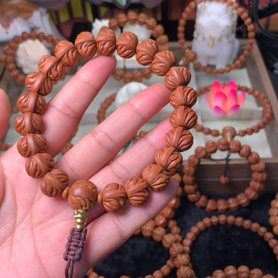 从***记桃核吊坠双脊龙手持14