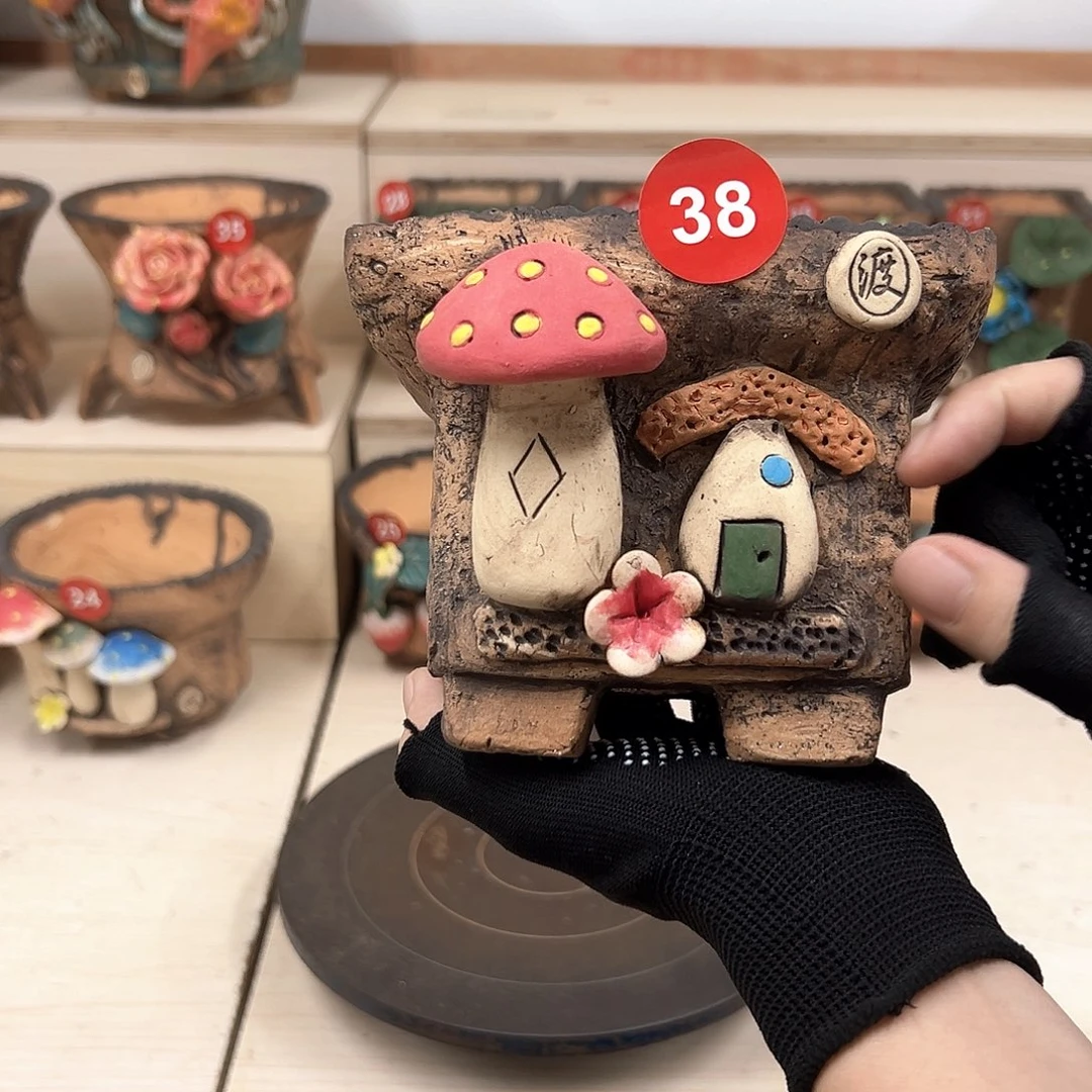 紫砂花盆38号内口12×10外高12