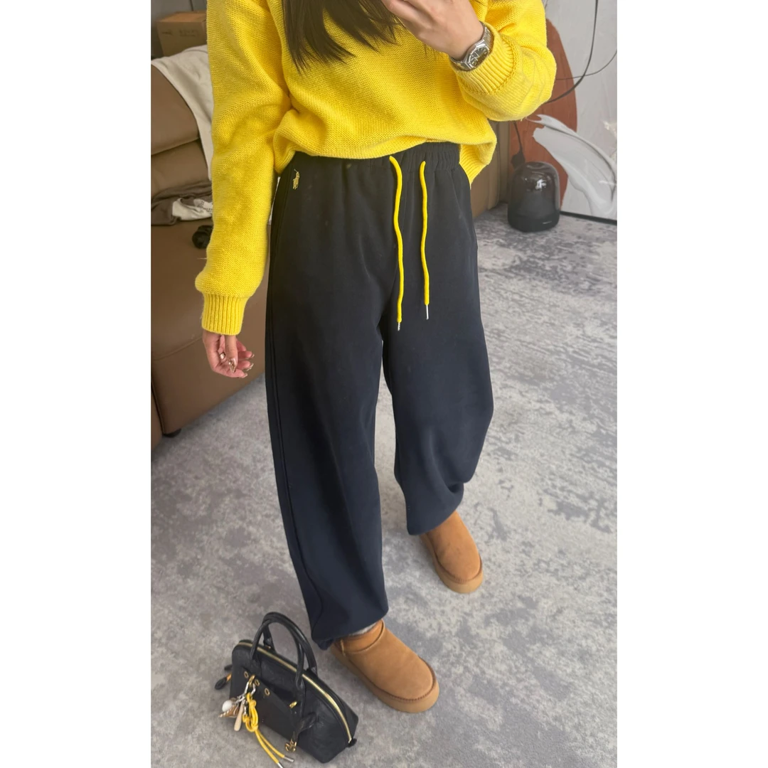 《An ni》Ani-B413 秋季休闲加厚高腰百搭针织休闲裤