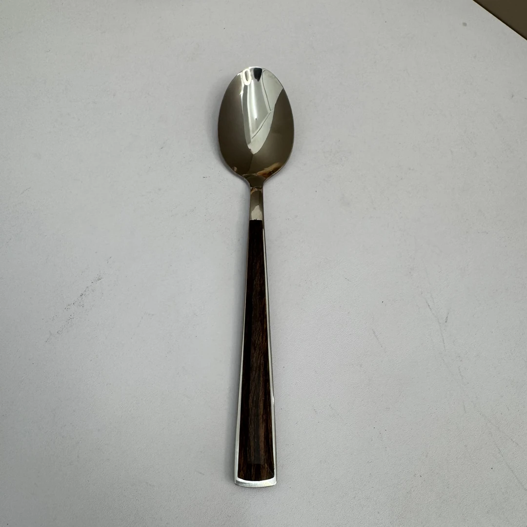 【三单五单囤】高档不锈钢木柄汤勺一支 野餐餐具【汤姆粉丝专属】25