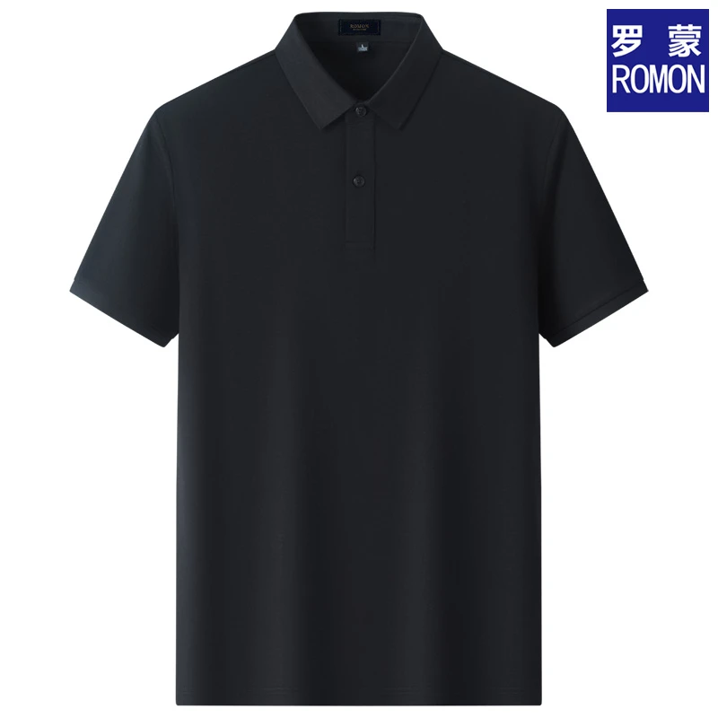 罗蒙高品质丝光棉polo衫男款2025新款翻领短袖T恤衫休闲百搭夏装