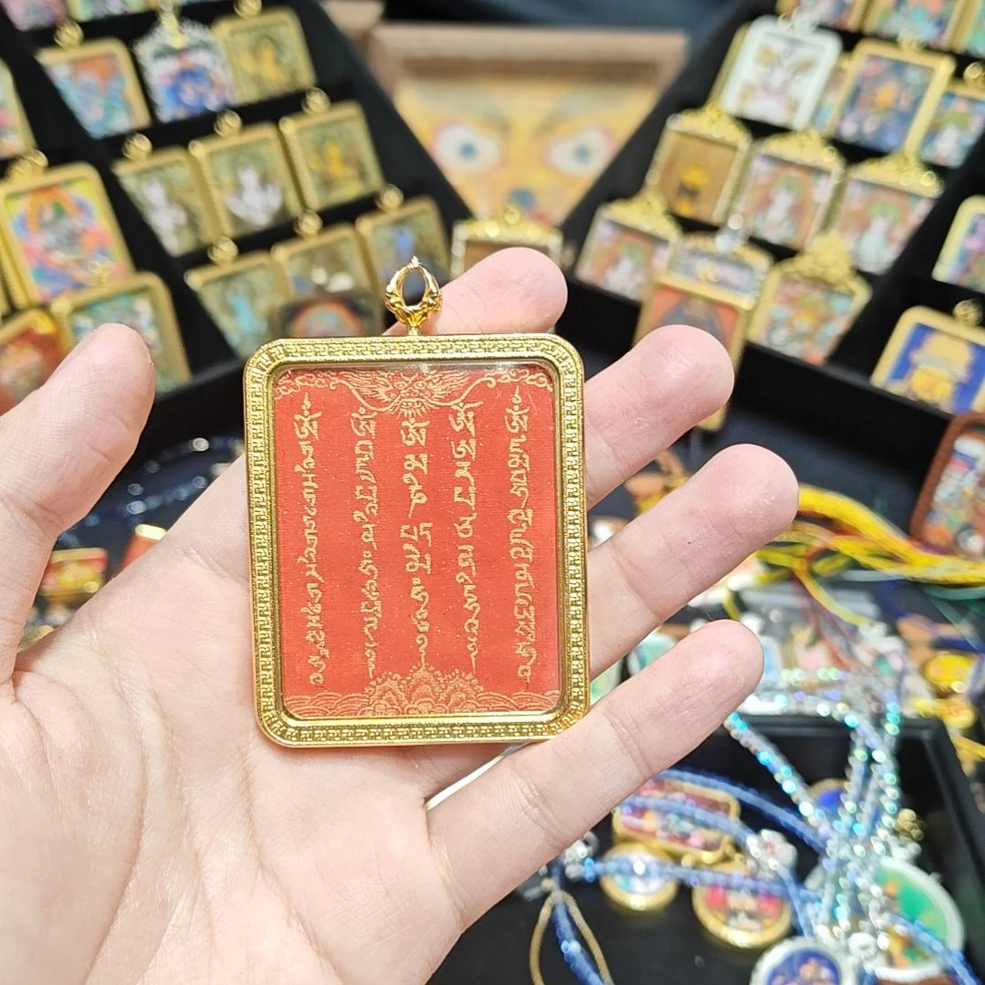 吊坠D*纯手绘五条唐卡