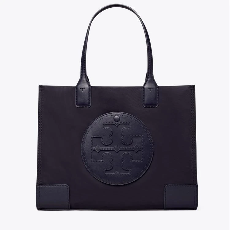 全新未使用 TORY BURCH/汤丽柏琦 ELLA海军蓝手提托特包88578