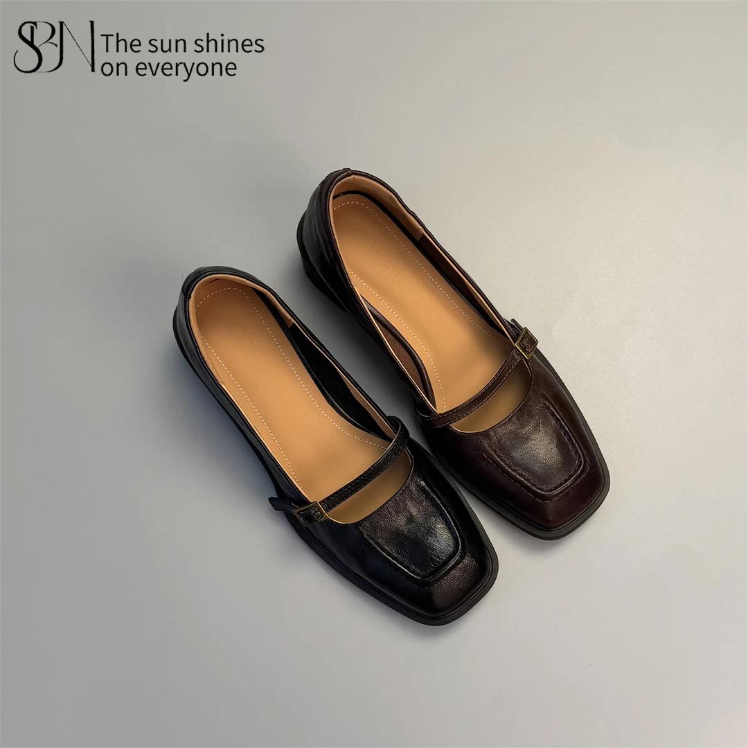 诗博尼·【4.5-6.5cm】34-40羊/猪皮/牛皮简约百搭气质高跟鞋单鞋女