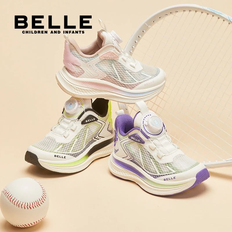 百丽童鞋春季新品男女中大童时尚百搭休闲儿童运动跑步鞋LC5123