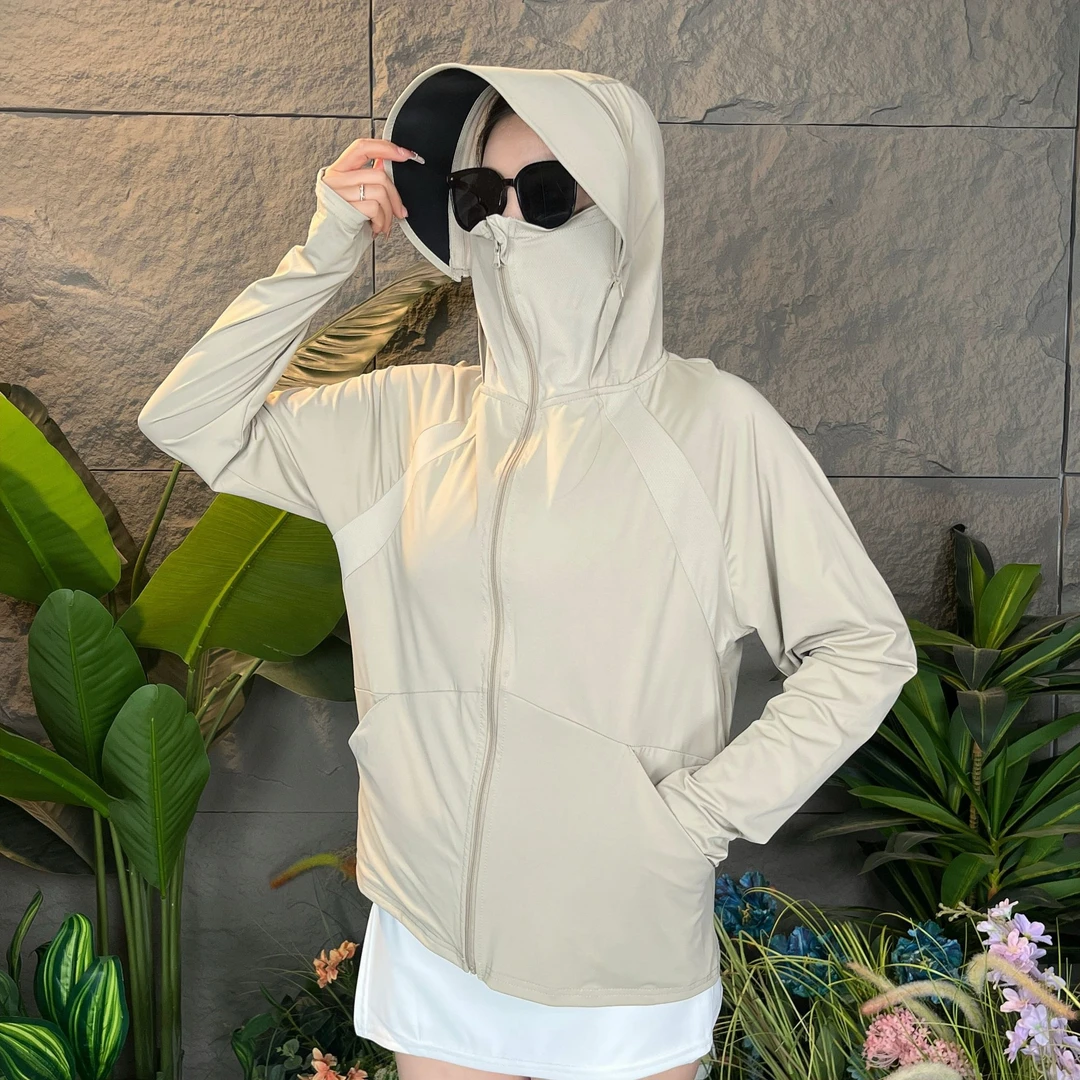 防晒衣女款大帽檐2025新款防紫外线夏季宽松冰丝冰感轻薄防晒服