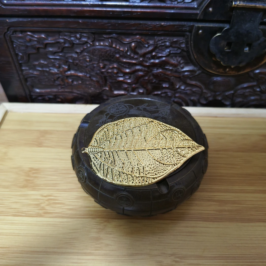家居饰品现代工艺品DZ08精美摆件当代复古摆件黄色叶子大号