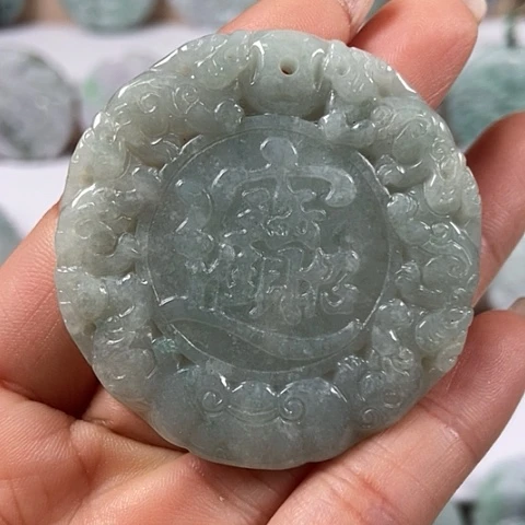 翡翠颈饰未镶嵌貔貅招财进宝福利