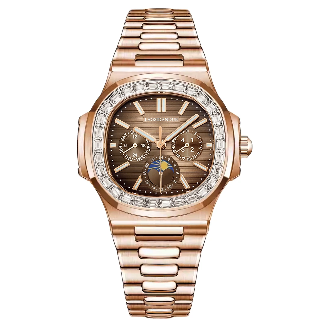 劳斯丹顿-男士多功能六针机械男士手表—1069玫六针