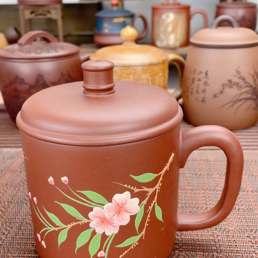 【闪购商品】茶杯紫砂宜兴原矿紫砂盖杯微瑕