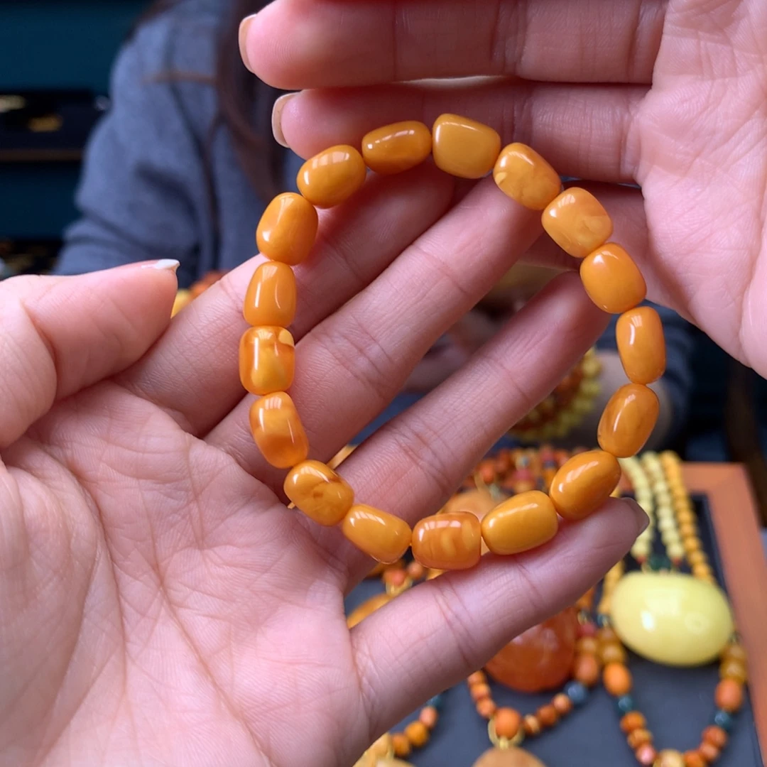 蜜蜡未镶嵌手串天然