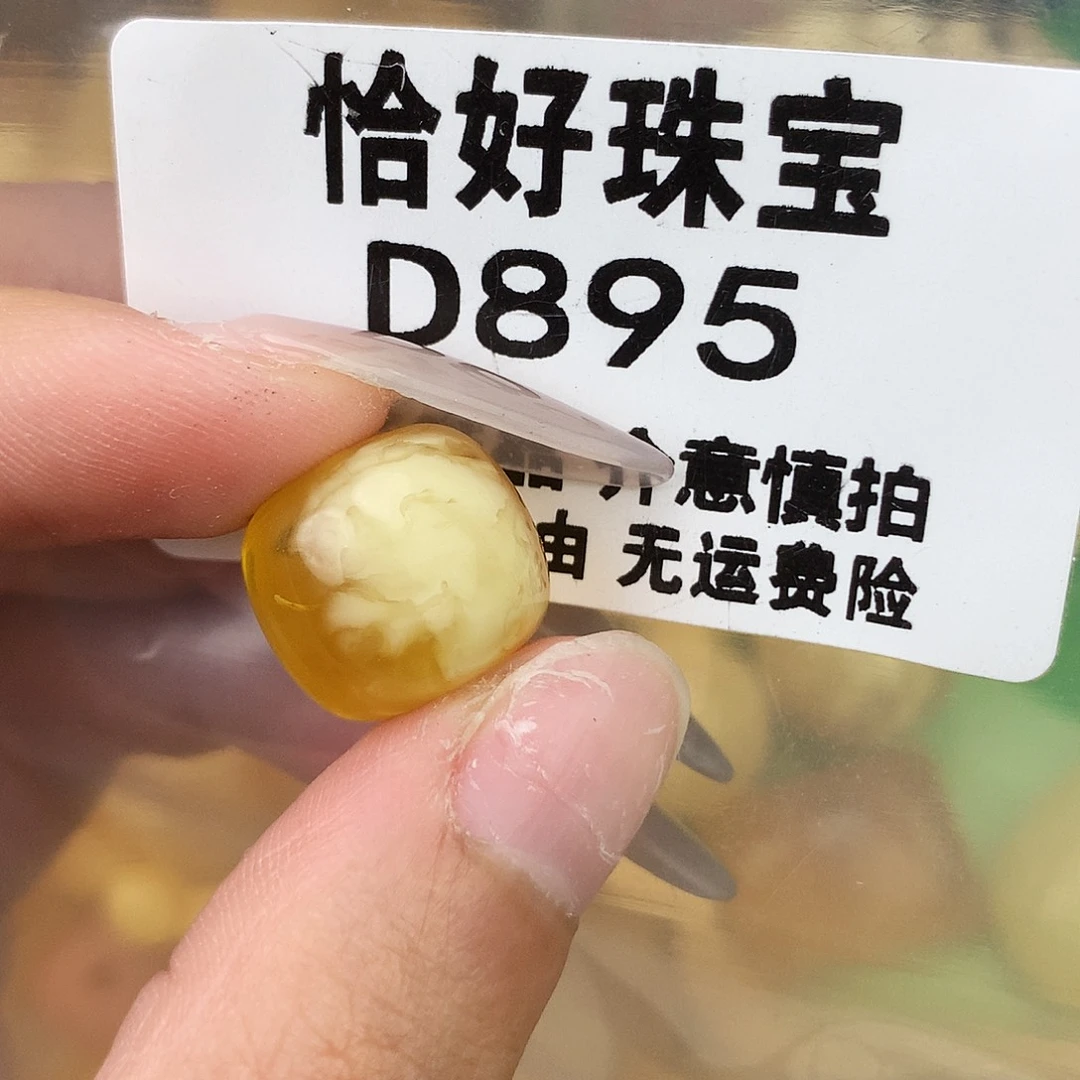 未镶嵌琥珀珠宝奇石14.8×13.3植物