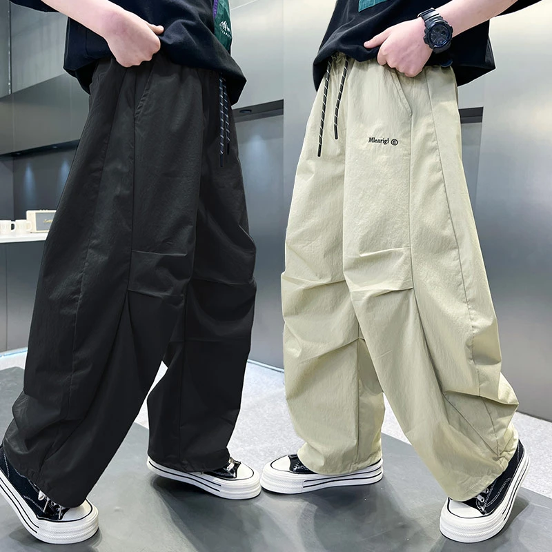 男童痞帅夏季韩版洋气工装裤休闲宽松个性百搭中大童2025新款