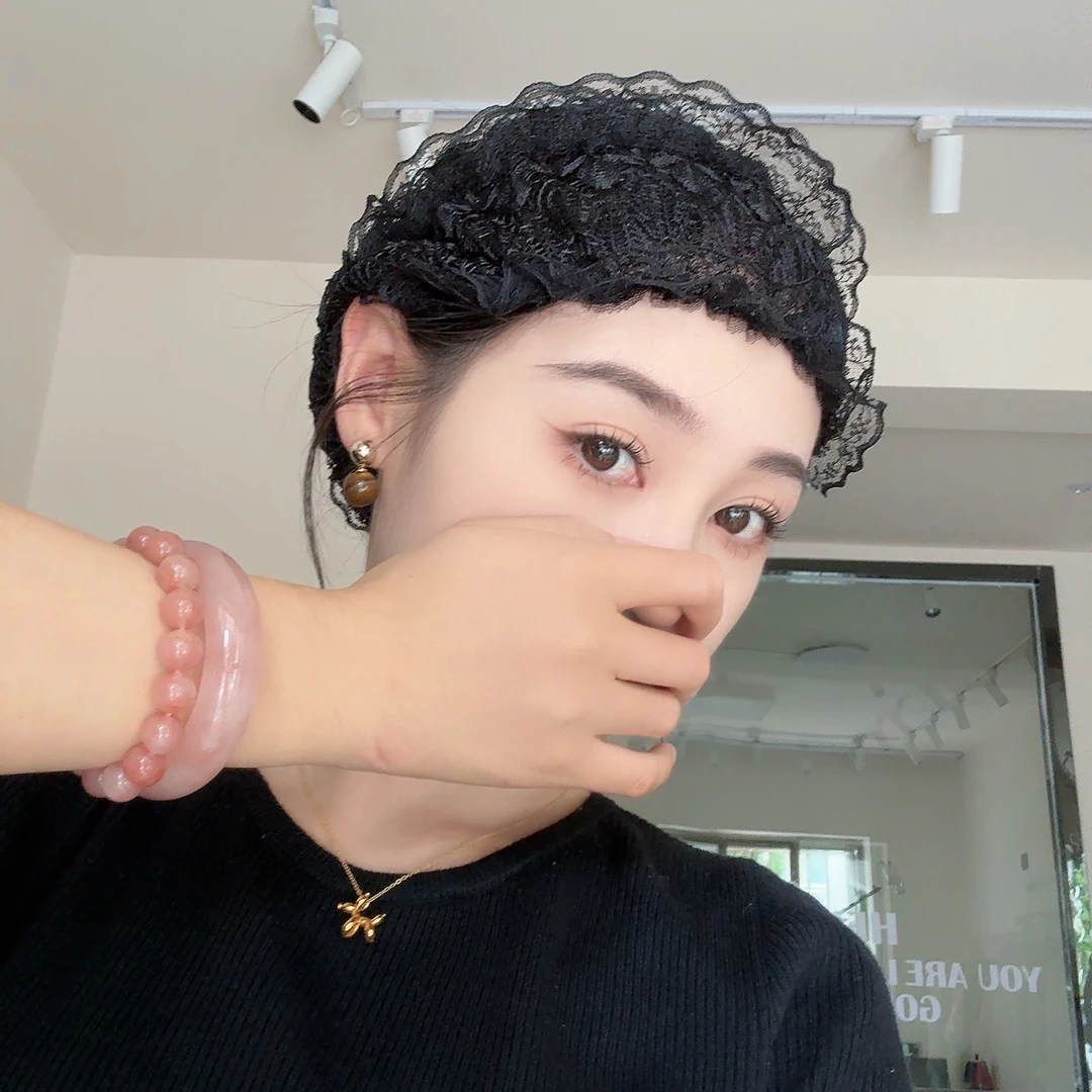 莫静儿同款层层奔带帽