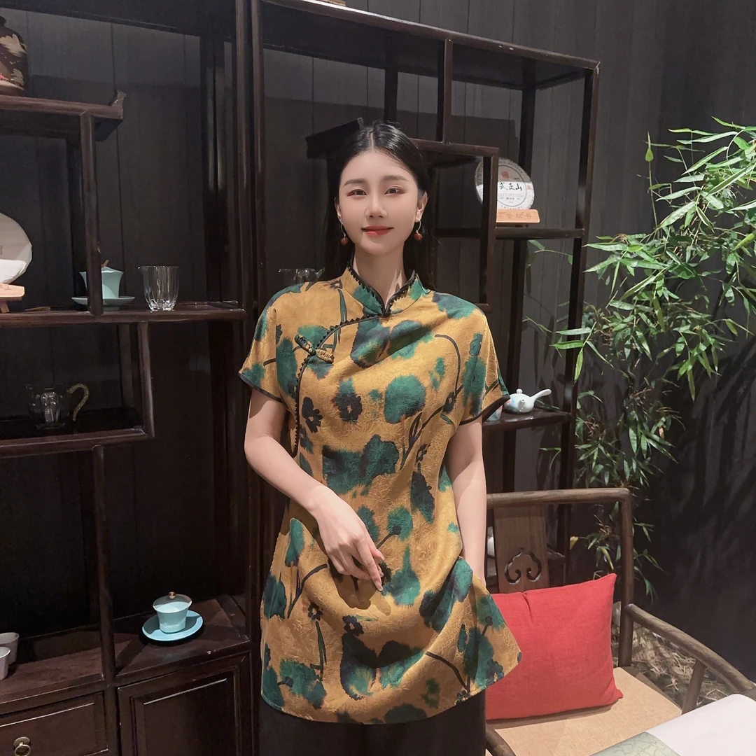 Betty Bairn【传承/花娇月媚】花萝香云纱桑蚕丝上衣25B-BW357