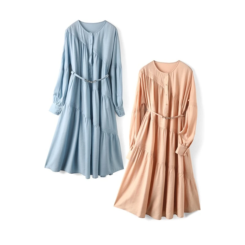 27846【然系列】气质收腰连衣裙两件套RAC18357