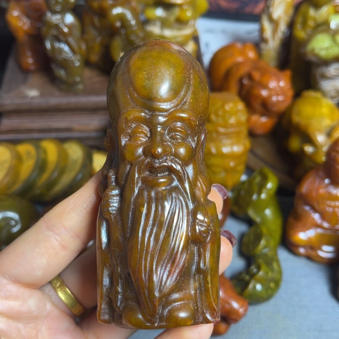 蛇纹石玉合金颈饰
