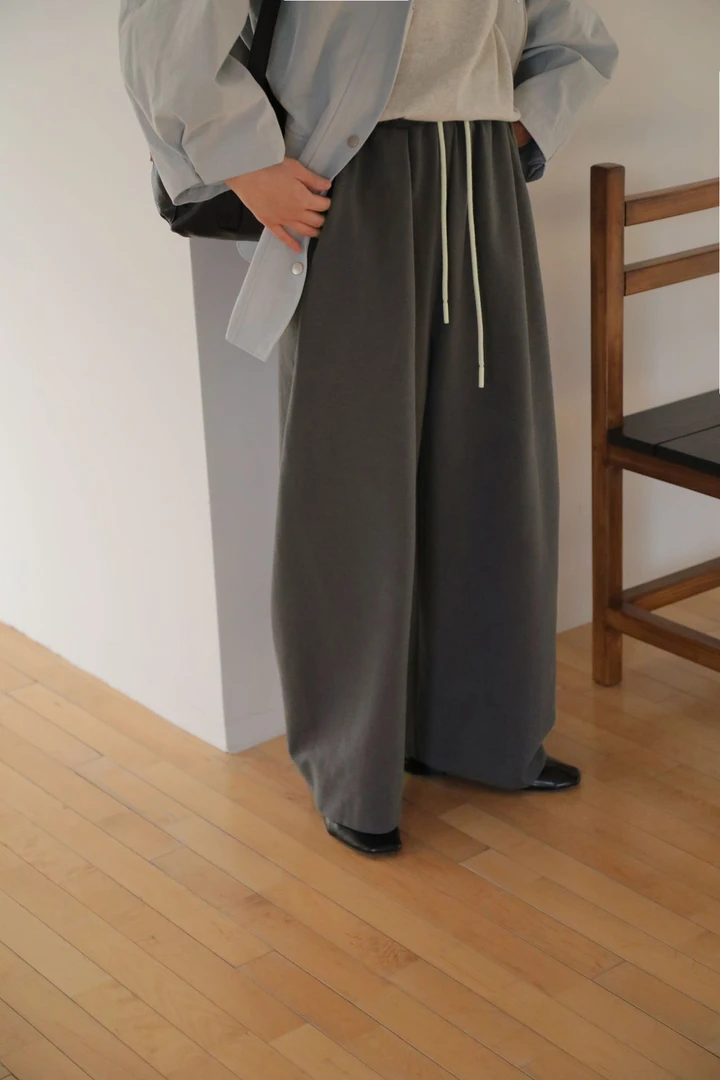 《韩韵》韩系气质宽松纯色百搭休闲裤ins阔腿裤夏季10151