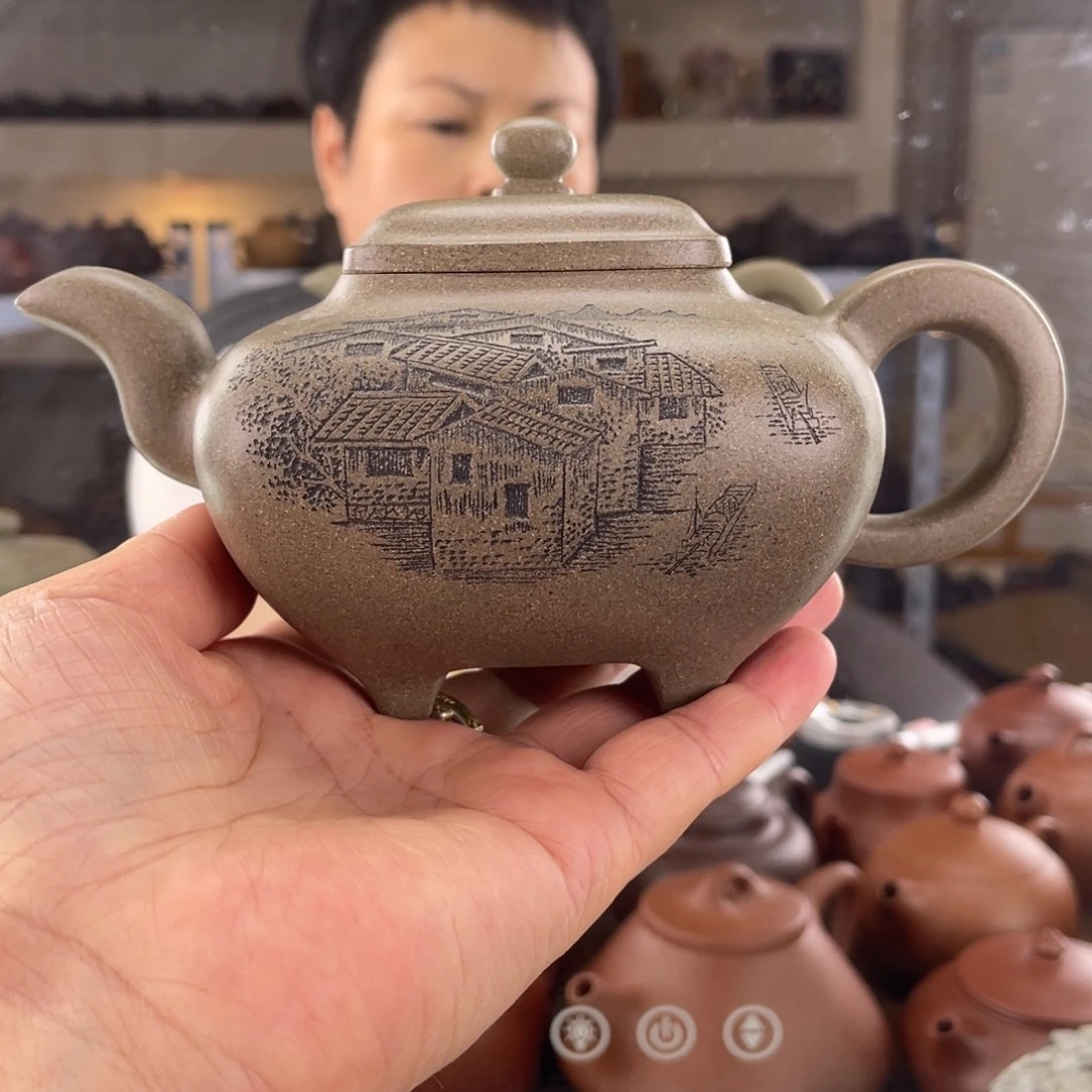 茶壶紫砂青段传炉380cc左右