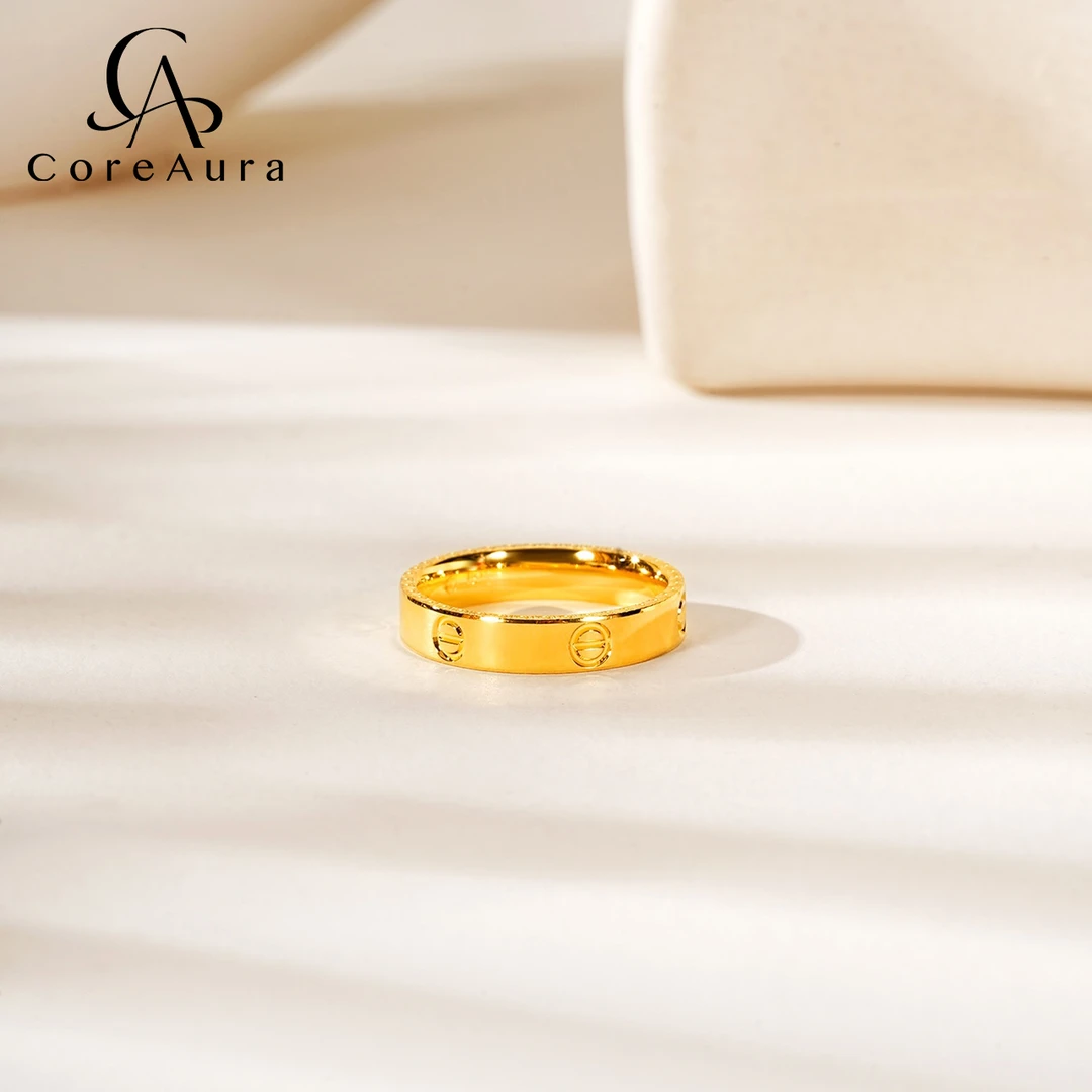 足银戒指 鎏核 足银999卡家戒指时尚情侣首饰礼物轻奢