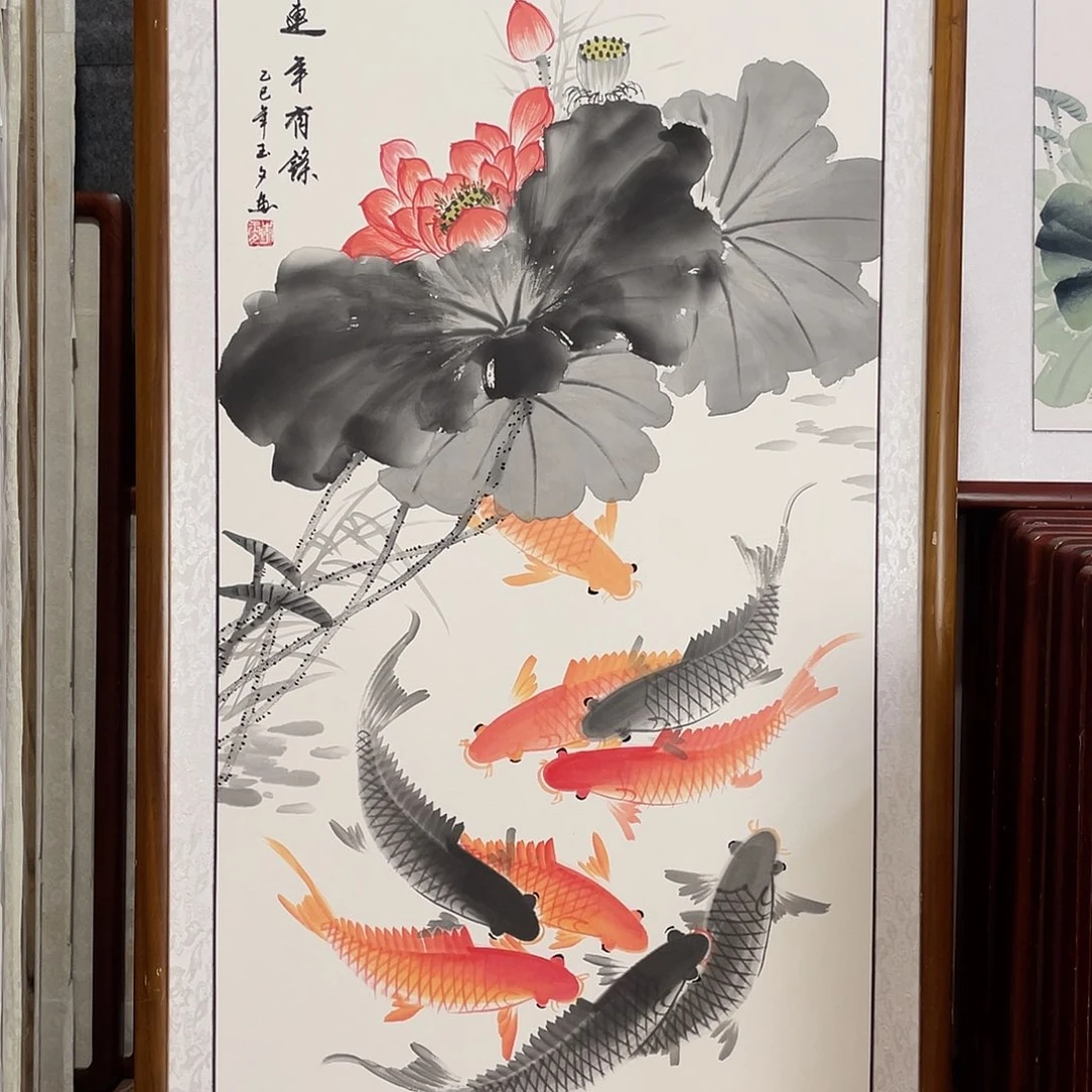 国画带框尺寸63*123厘米