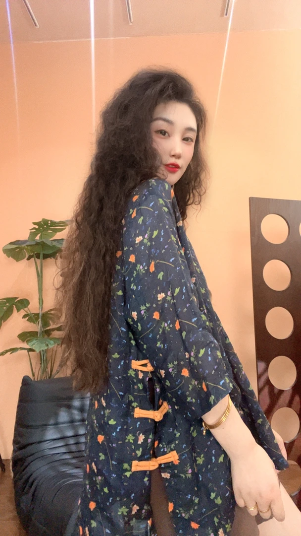 museguhui/木色古汇1171#印花休闲气质百搭显瘦时尚苎麻衫