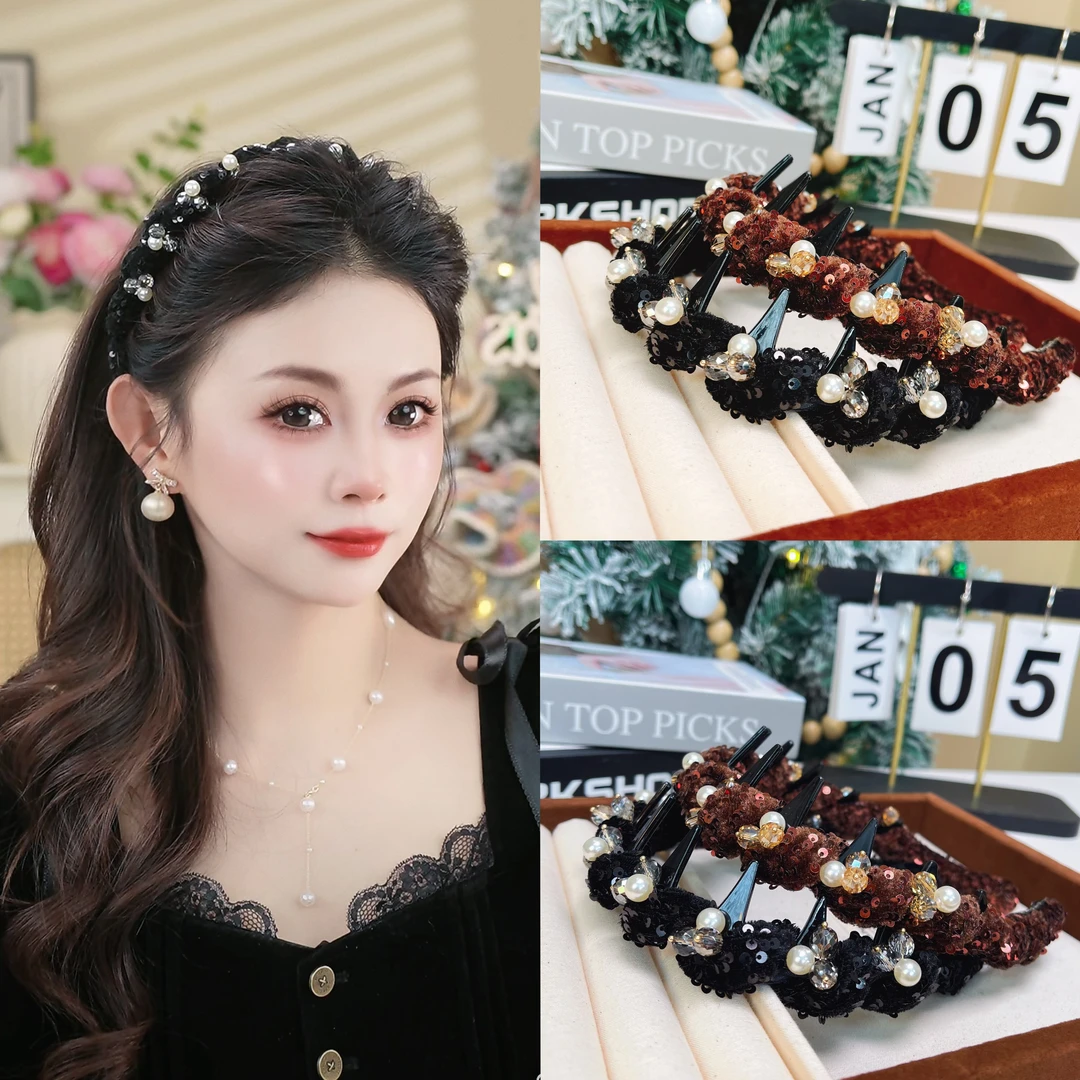 【流金月色】高级感轻奢精致丝绒发箍