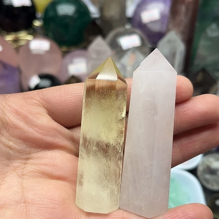 水晶未镶嵌珠宝半成品90克水晶柱