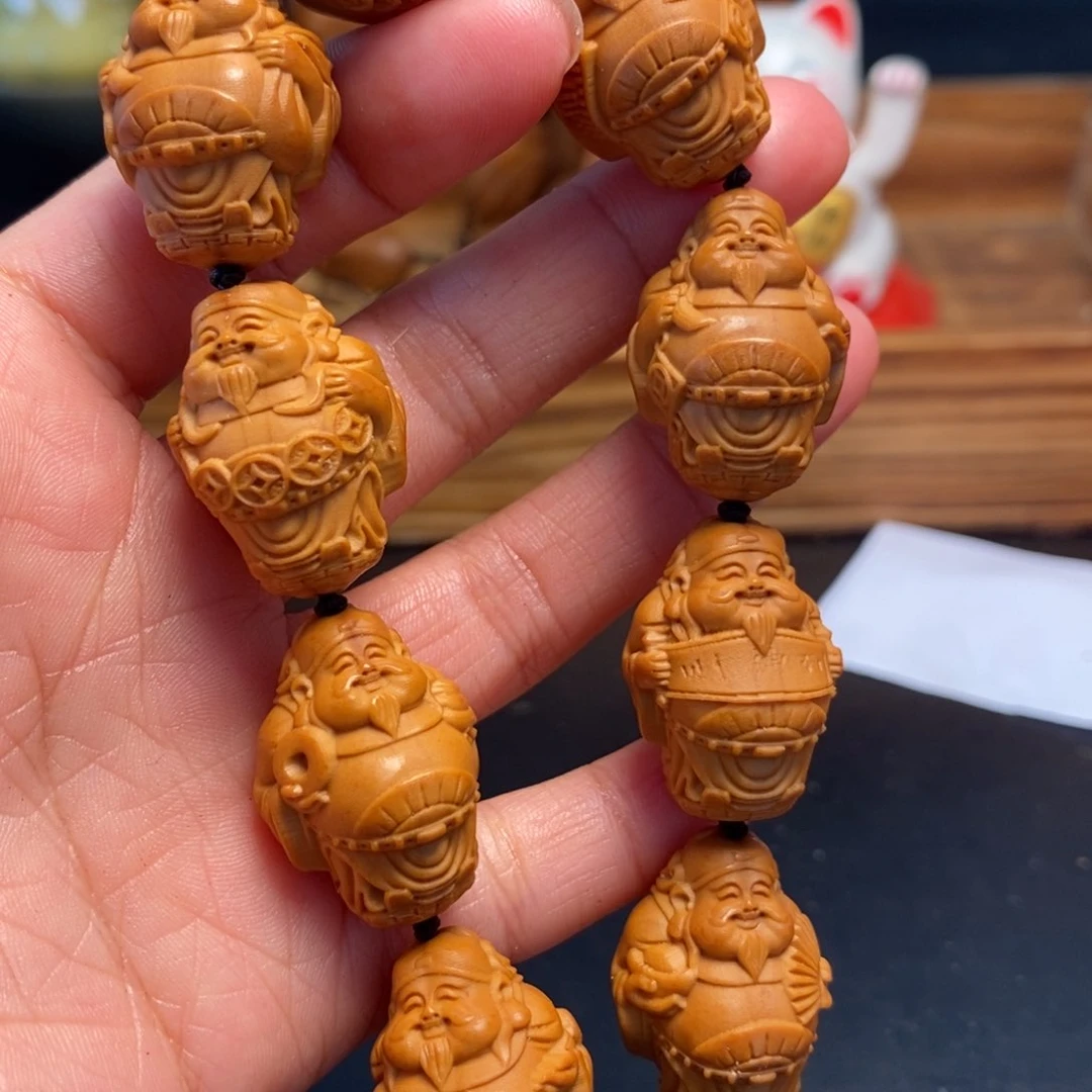 橄榄核手串/手链财神爷